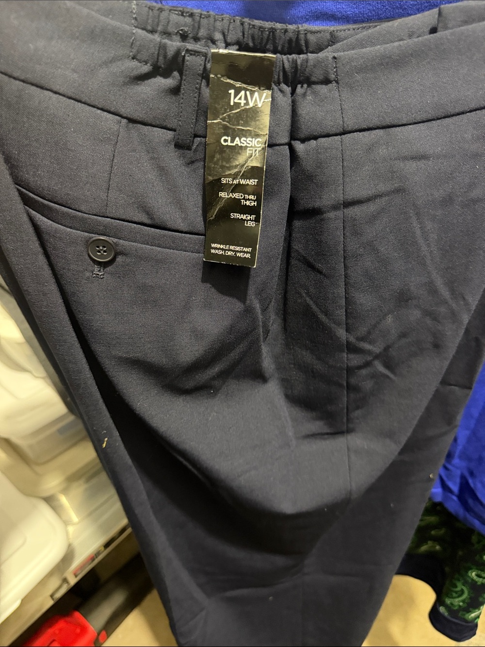 Jones New York Women's Classic Fit Trousers - Navy Blue